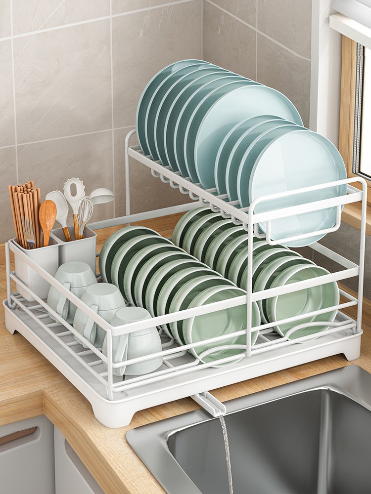 廚房水槽置物架檯面瀝水架碗筷收納架碗盤收納盒多門碗架