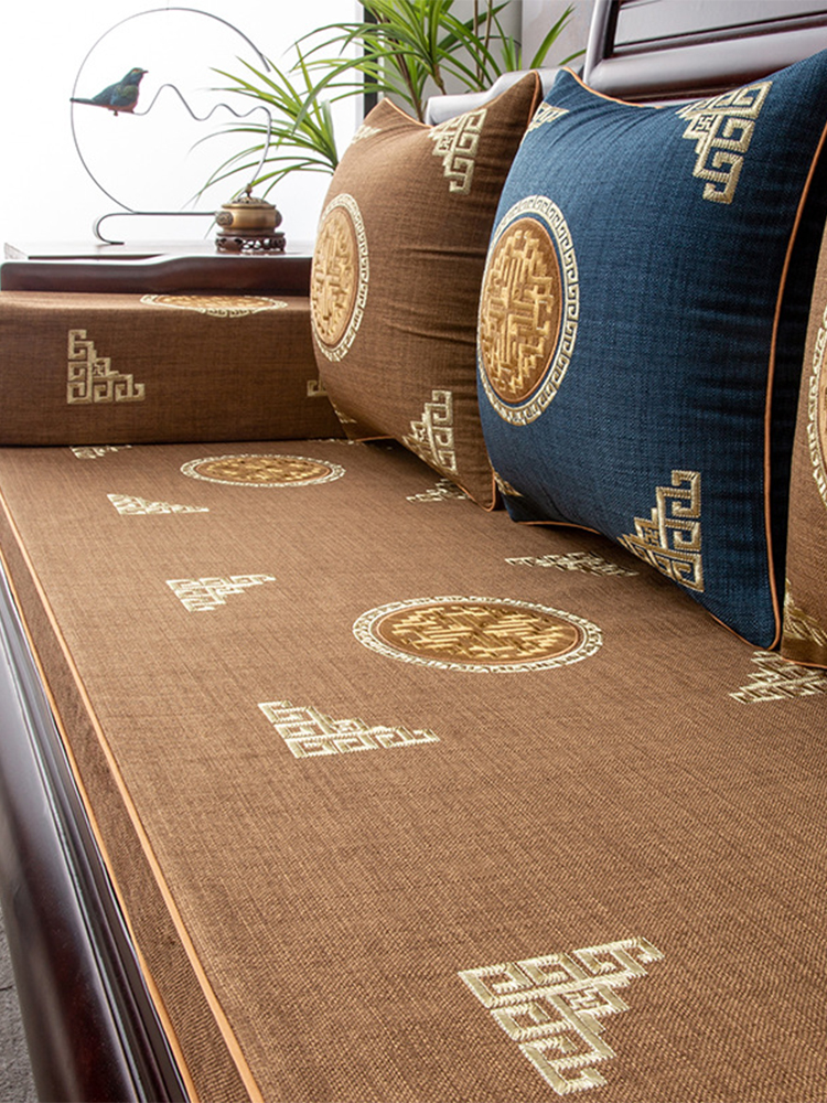 新中式紅木沙發坐墊套罩實木家具羅漢牀躺椅墊靠背四季通用防滑 (1.6折)