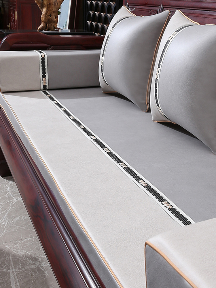 新中式紅木沙發墊防滑加厚海綿坐墊套罩乳膠椰棕羅漢床墊