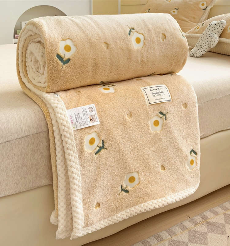 簡約現代風格雲朵絨毛毯保暖舒適適用於秋冬各種空間