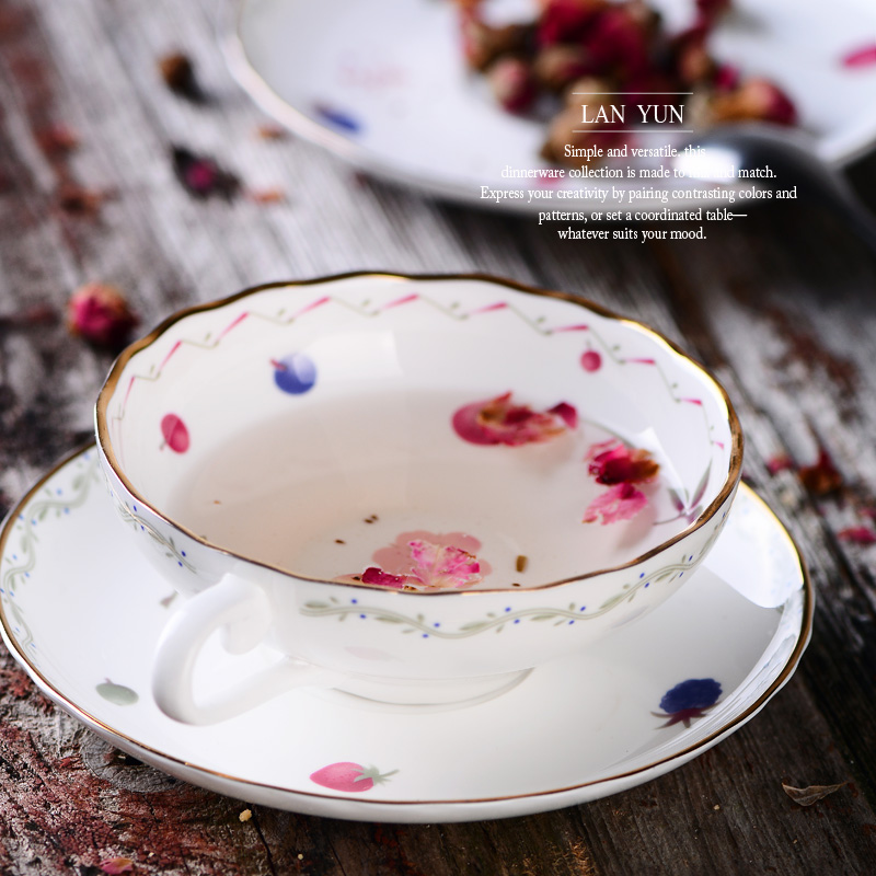 歐式精緻骨瓷花茶咖啡杯配碟組 復古下午茶英式茶具